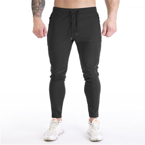 

drawstring pants spring male fitness skateboard casual slim trousers mens solid color skinny pants fashion trend elasticity hip hop, Black