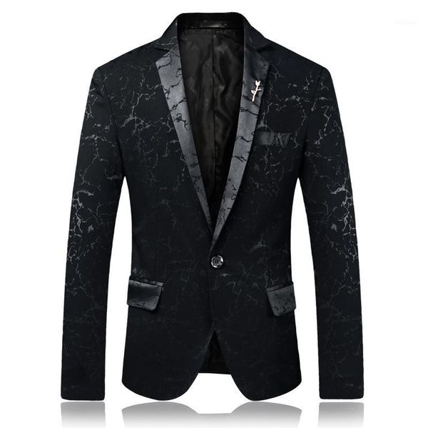 

new brand printing men suits blazers wedding male tuxedos slim fit blazes jacket black bule prom groom mens blazer business1, White;black