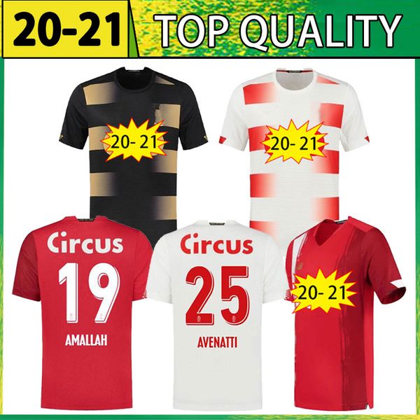 

new standard liege 20 21 soccer jerseys home away liege vanheusden laifis bastien amallah cimiro 20 2021 jersey football shirt, Black;yellow