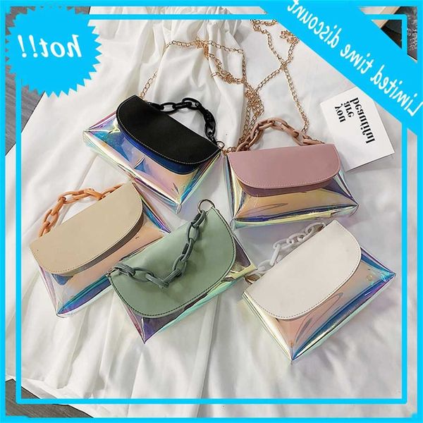 

summer transparent small women's 2020 new fashion chain messenger foreign style laser shoulder bag