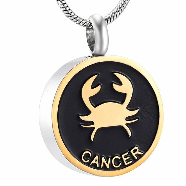 

chains ijd9968 stainless steel the birthday series cancer constellation sign memorial necklace for ashes urn bracelet souvenir, Silver