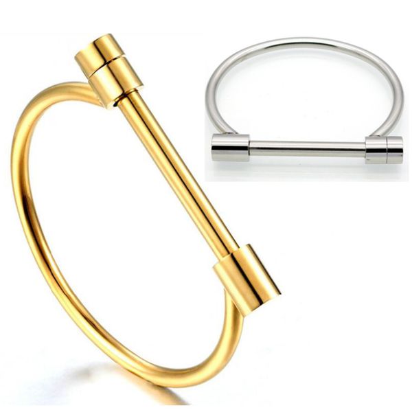 

fashion elegant design d shape 316l stainless steel bangle bracelet for women gift, Black