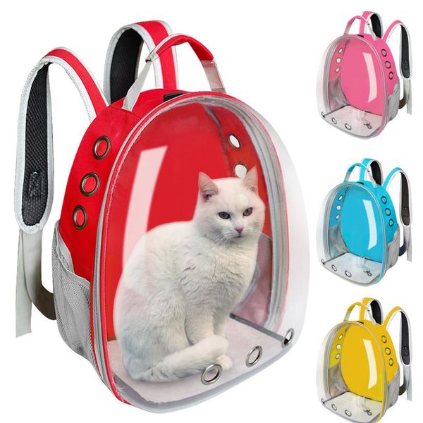 

breathable pet cat carrier bag transparent space pets backpack capsule bag for cats puppy astronaut travel carry handbag sqcdui