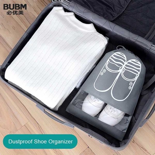 

storage bags bubm 6pcs portable travel shoe with rope for men and women large water-resistant shoes pouch packing organizers