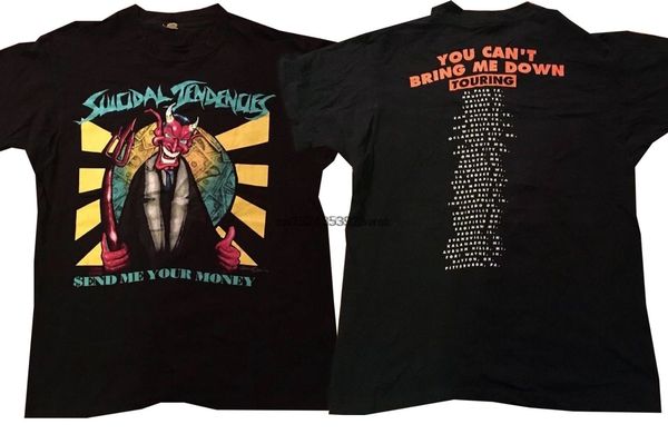 

vintage suicidal tendencies send-me your money touring t shirt black s - 2xl sport hooded sweatshirt hoodie
