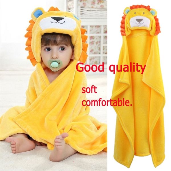 Premium Baby Bath Towel Bonito Animal Forma Miúdo Com Capuz Bebê Recebendo Cobertor Toalha De Bebê Bathrobe Casaco Neonatal Washcloth Y200429