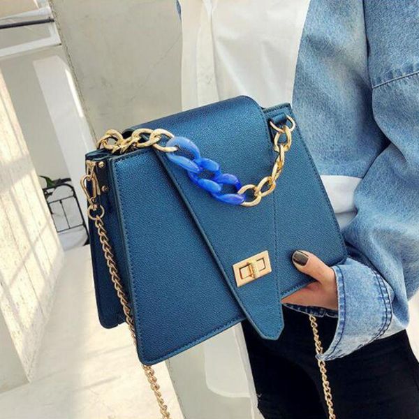 

handbag 2020 fashion new quality pu leather women's designer handbag chain tote bag lock shoulder messenger bag