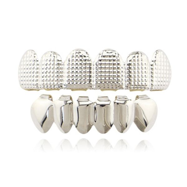 

lattice of upper golden tooth sleeve hip hop stripe teeth grillz electroplate teeth grills set festive party supplies 11 7clh1