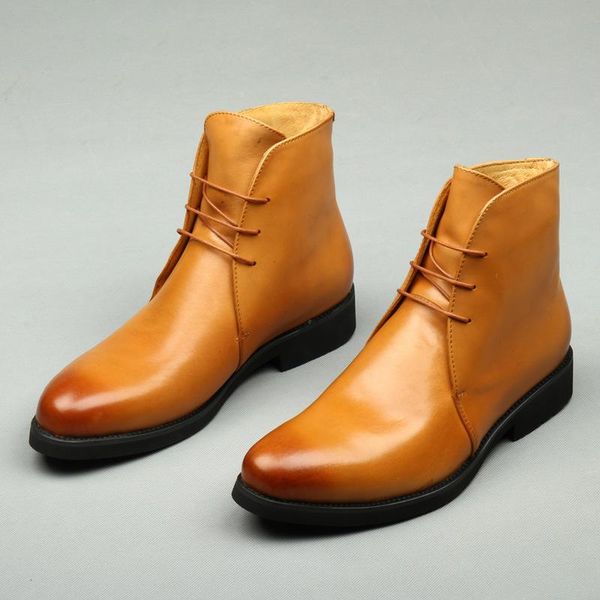 

men leather boots high men boots black brown work shoes bota masculina work shoes large size cowhide pointed toe ankle