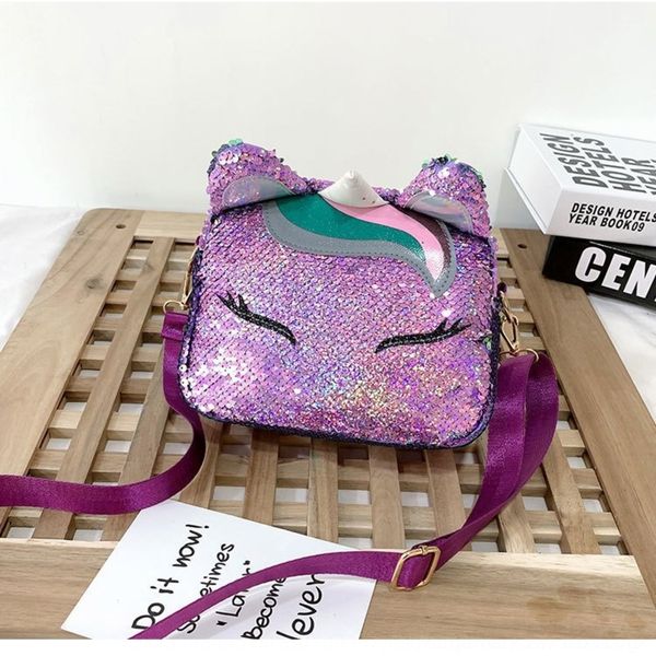

x8jtv sequin magic shoulder small square bagcute cartoon girl shoulder bag women's small square baglaser 2019 color messenger bag w6dig