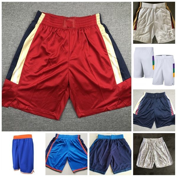 

basketball shorts new white red navy blue pants sweatpants classic shorts city stitched, Black