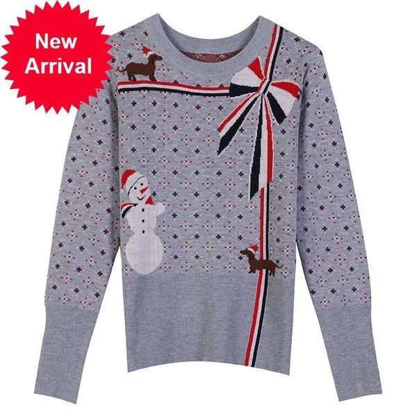 

2021 new autumn new snowman women arch border neck long sleeve slim malha puff clothes r3ny, White;black
