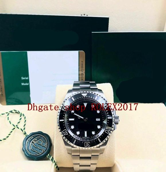 

original box mens sea 116660 black dial black ceramic bezel stainless movement automatic mens watch watches, Slivery;brown
