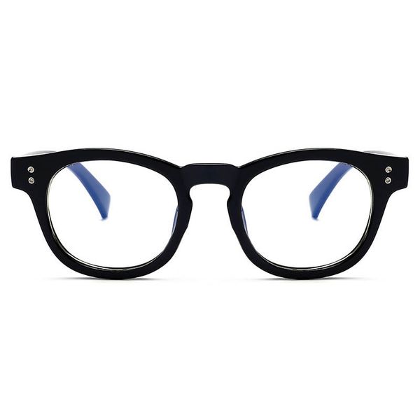 Óculos ópticos de estilo óptico de estilo clássico plástico completo com rebites duplos simples e lentes claras