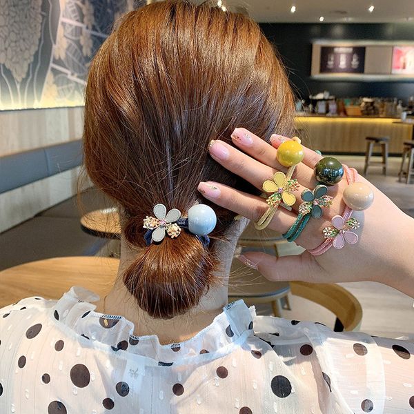 

korean versatile ins headband simple temperament rope elegant net red mori women's elastic hair loop headdress