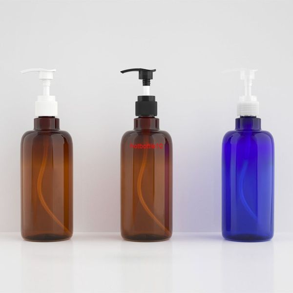 500 ml 20 pz Ambra Blu Shampoo di Plastica Vuoto Contenitore per Lozione Bottiglia di Pompa Pressata di Grande Capacità Per Sapone Doccia Gel per la spedizione