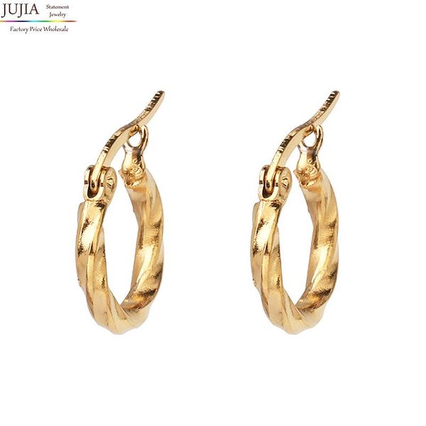 

hoop earrings 2021 new trendy gold color hoop earrings jewelry wholesale round for women, Golden