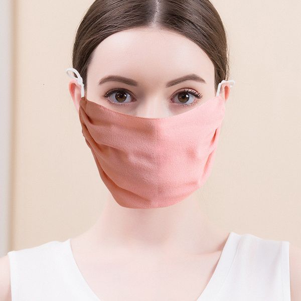 

silk fashion face dustproof breathable ultra thin sunscreen lady masks reusable protective mask dhl ing