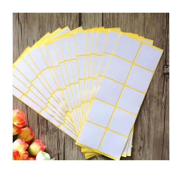 

100pcs/lot new white colour square white blank seal sticker design kraft sealing sticker diy gift packa sqcqlb