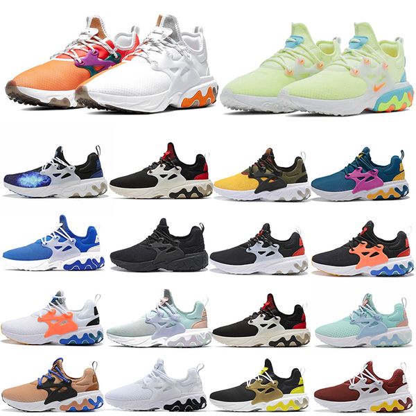 

casual shoes react men women casual shoes triple black white phantom red mens breathable leisure prest trianers eur36-45