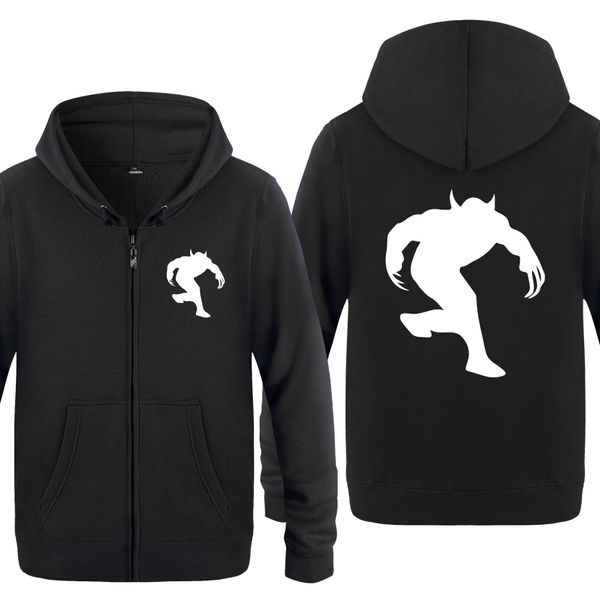 

росомаха симпатичные аниме мультфильм толстовки мужские 2018. мужские zipper с капюшоном флис толстовки кардиганы спорта толстовка с капюшон