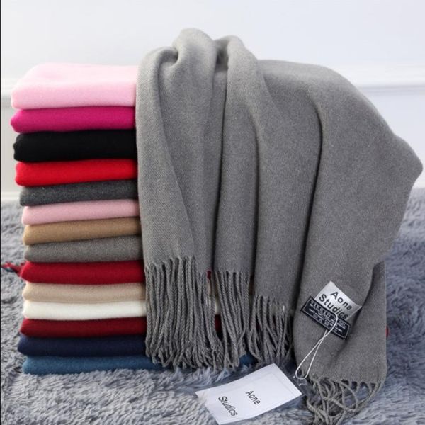 

scarves cashmere scarf women's autumn and winter long shawl couple's knitted inverness annual meeting, Blue;gray