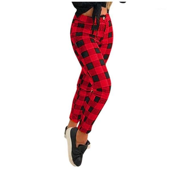 

fashion womens pants spring women's slim and fit lattice pattern high waist stretchy pencil pants casual #40%1, Black;white
