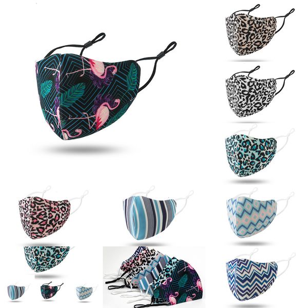 

u2f96u creativity leopard masks popular women dust-proof breathable sunscreen washable face mask reusable dhl 6 n