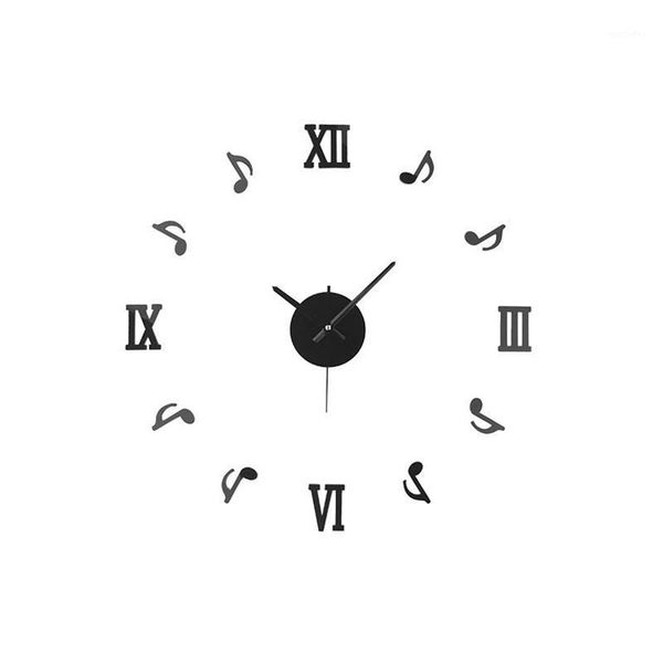 

wall clocks diy clock sticker acrylic silent digital big 3d modern design for living room home decor watch1