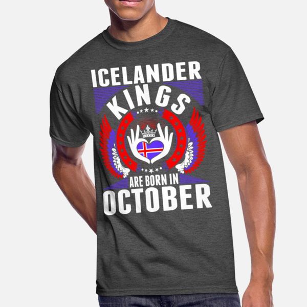 

icelander kings are born in october t shirt cute digital printing vintage tracksuit hoodie sweatshirt