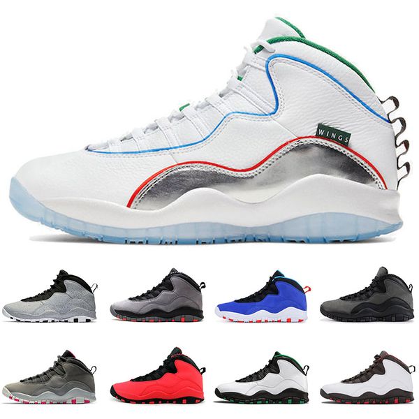 

2021 jumpman 10 10s basketball shoes retro men trainers seattle wings ovo black white cement light smoke grey shadow chicago sneakers, White;red