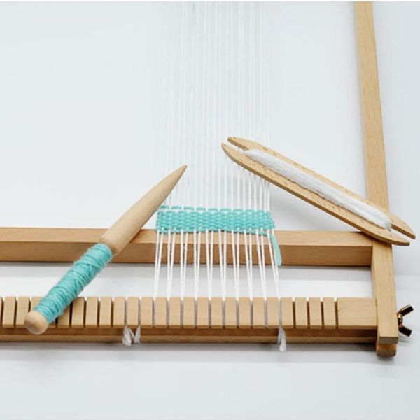 

sewing notions & tools 2 styles wooden shuttle for weaving knitting crafts diy kids handicrafts tool loom machine accessory, Black