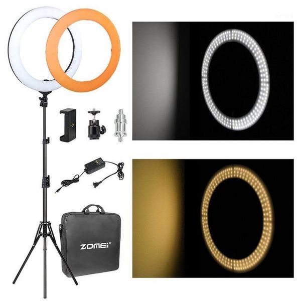 

zomei led ring light pgraphic lighting dimmable camera lamp with holder tripod stand for smartphone studio live video makeup1
