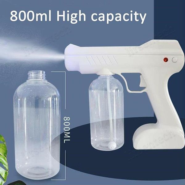 

2021 portable nano sterilizer steam gun blue ray hair nano spray guns for disinfection and hair moisturizing home use dhl ing