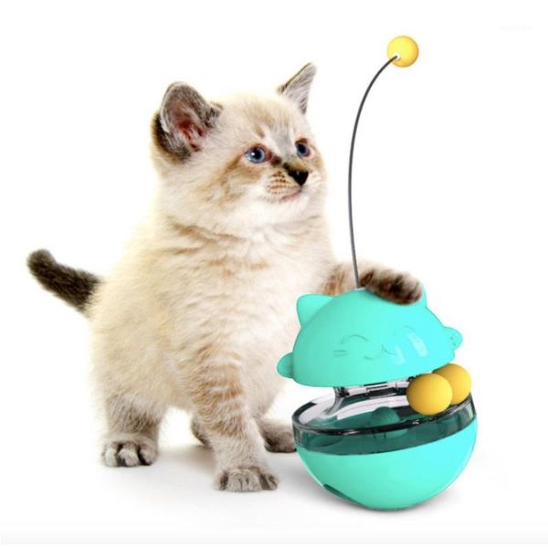 

cat toys interactive tumbler funny pet shaking leakage container slow leaking ball puppy iq improve training toys1