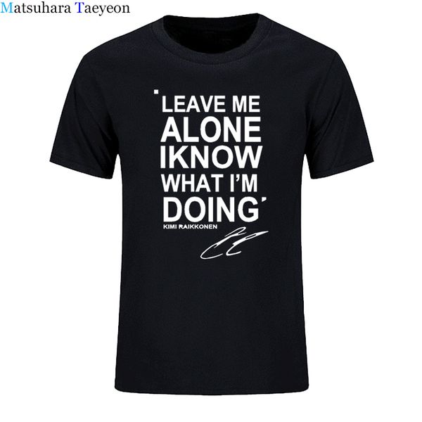 

men's leave me alone i know what i am doing kimi raikkonen short sleeve new diy style sport hooded sweatshirt hoodie men t shirt