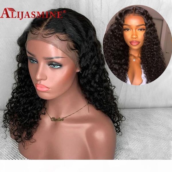 

hd lace curly wig 360 lace frontal wig pre plucked with baby hair transparent human hair wigs for women brazilian remy, Black;brown