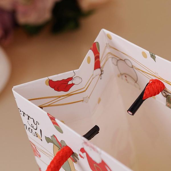 

stobag 10шт merry chrismas санта-клауса подарков ручки сумки шоколадные конфеты еды пакет baby show декорирование supplies сумка ручной рабо