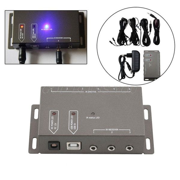 

2020 infrared remote extender 6 emitters 1 receiver hidden ir system kit dc drop shipping