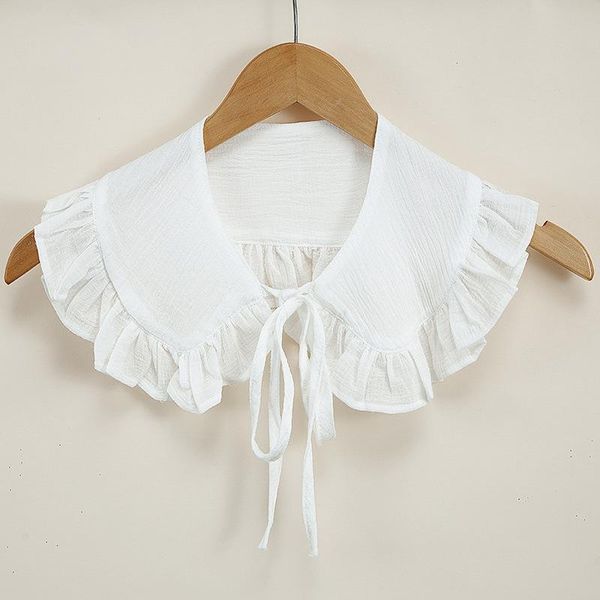 

bow ties korean women shirt detachable collars girls white lapel fake false collar decor necklace choker blouse neck shawl bowtie, Black;gray