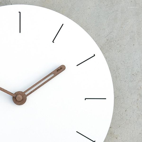 

wall clocks wooden 12inch clock silent digital home decor modern design for living room1