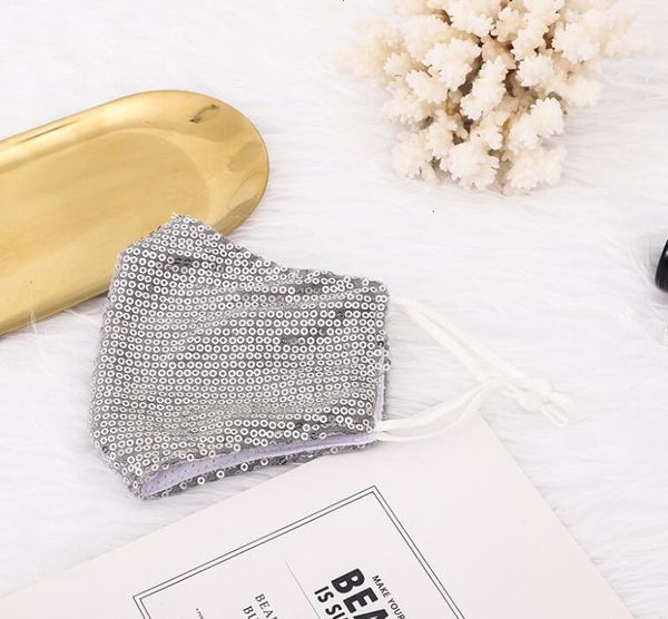 

fashion washable factory bling 3d 9 colors reusable pm2.5 care shield sun color gold elbow sequins designer shiny face m pzuts