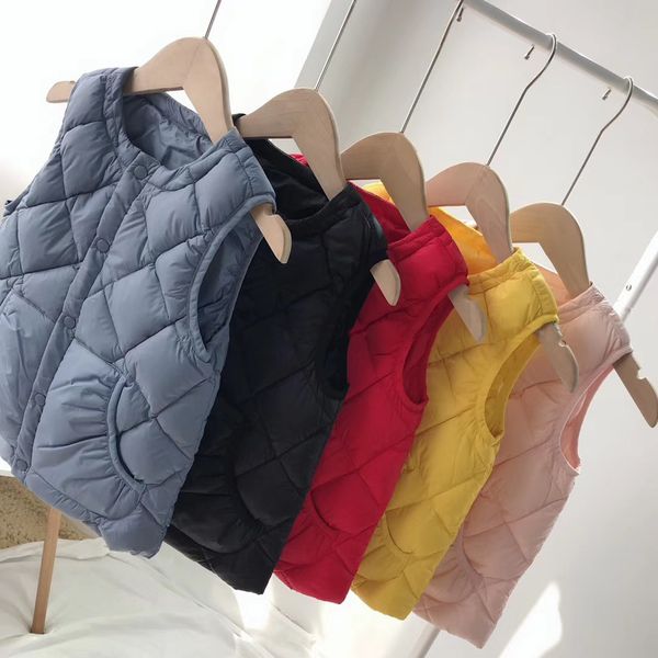 

детская облегченный девочка прочь сезона куртка с внутренним вкладышем и мальчик носить белую утку вниз жилет, Blue;gray