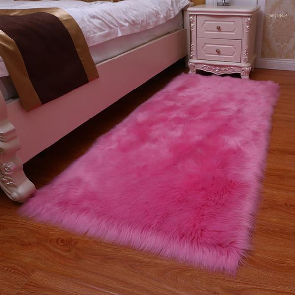 

1pc artificial wool carpet shaggy fluffy rugs for living room bedroom lsf991