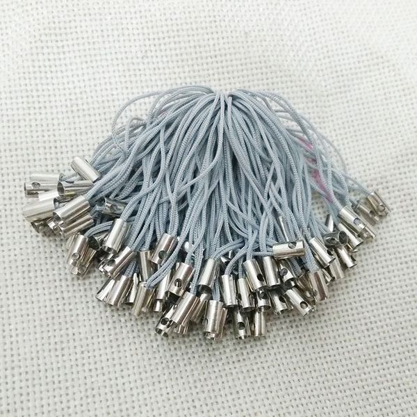 

100pcs grey mobile case lariat lanyard straps clasp usb stick holde strings cords rope bag stuff doll charms connector fastener