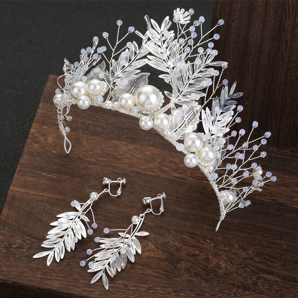 

серия bridal sen xianmei роскошь атмосфера белое платье супер фея корейский свадебный головной убор корону, Silver