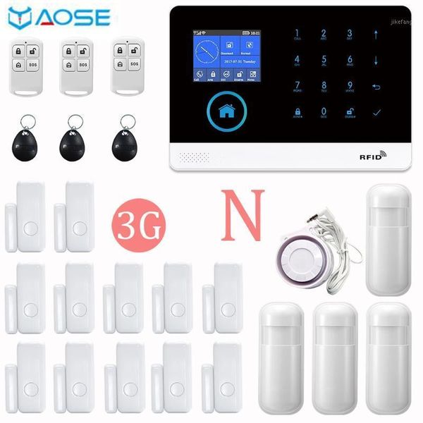 

yaose 3g wifi smart home security alarm system 2.4 inch tft colorful lcd screen wireless home burglar alarm1