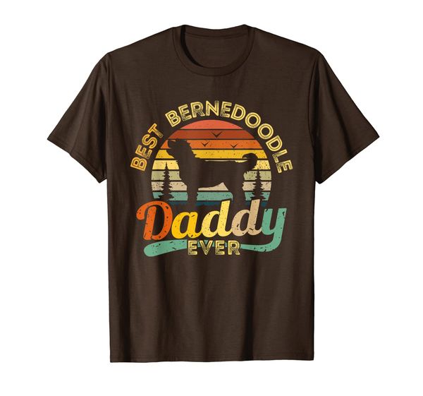 

bernedoodle dad shirt daddy dog retro vintage gift tee, White;black