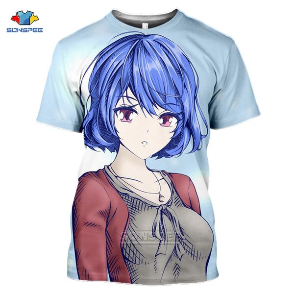 

anime domestic girlfriend rui tachibana na kanojo cosplay men off black white homme 3d print shirts funny aesthetic harajuku men clothing