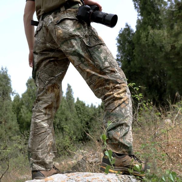 

men summer camouflage hunting outdoor bionic clothing tactical clothes men's outdoor hiking fishing jungle hunting long trousers1, Camo